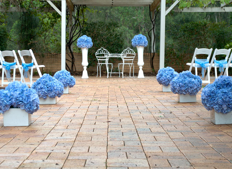 Wedding Ceremony Package in stunning blue