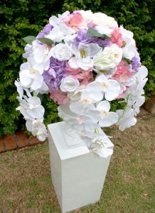 Floral Wedding Urn and Pedestal